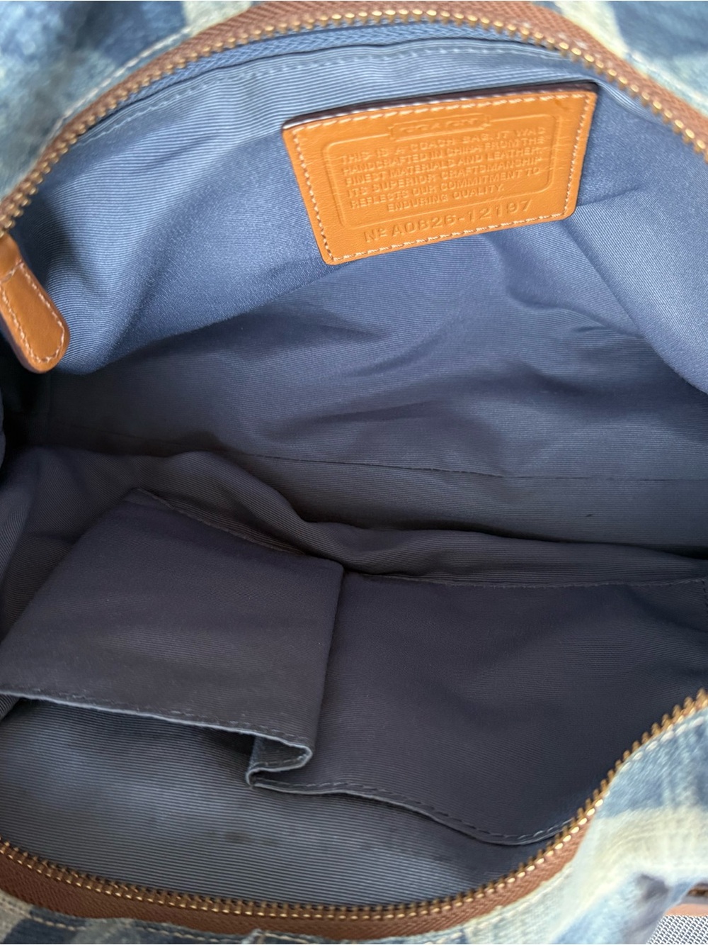 Coach Vintage 12197 Carly Blue Denim Signature “C” with Braided Leather Strap - Picture 7 of 16